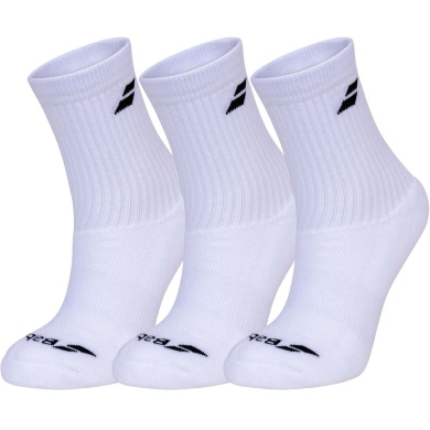 Babolat Tennis Socks Classic Crew white/dark blue - 3 pairs